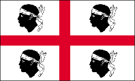 Sardinia Map Graphic - Sardinia Flag